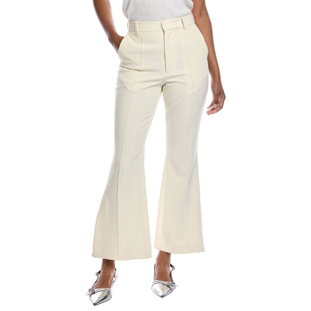 Lapointe Womens  Matte Crepe Flare Pant, White